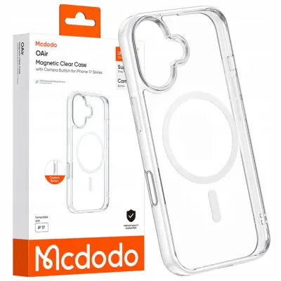 MCDODO MAGNETNI PROZORNI OVITEK, OJAČAN ZA MAGSAFE IPHONE 17