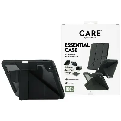 PANZERGLASS CARE Y-ZLOŽLJIV OVITEK ZA IPAD PRO 11 2025 2024 ČRNEGA OBLIKOVALCA S TANKO ZAŠČITO