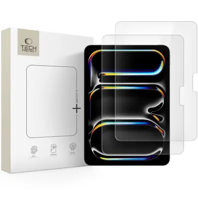 KALJENO STEKLO TECH-PROTECT ZA IPAD AIR 13” 2024 2025 2-KOMPLETNO ZAŠČITNO POLNO