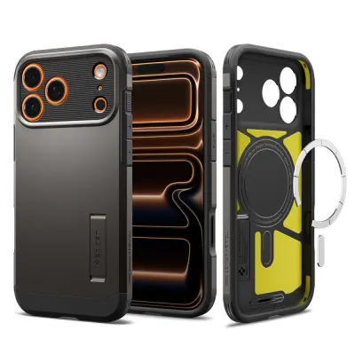 SPIGEN TOUGH ARMOR ZA IPHONE 17 PRO MAX ZAŠČITA MAGSAFE S SISTEMOM GUNMETAL