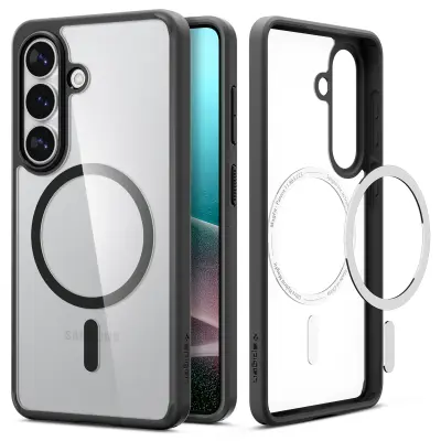 CAPA SPIGEN ULTRA HYBRID PARA SAMSUNG GALAXY S26+ MAGSAFE, PRETA FOSCA.