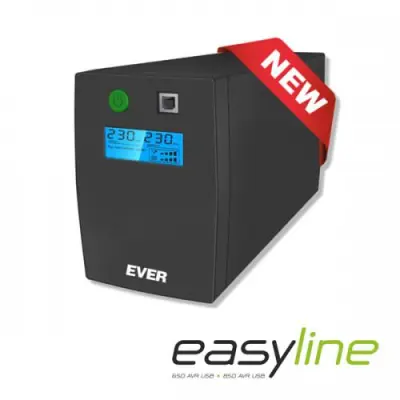 UPS EVER UPS EASYLINE 850 PARA COMPUTADOR, SERVIDOR E ESCRITÓRIO COM LCD E USB