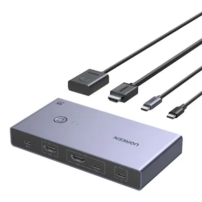 UGREEN KVM STIKALO CM731 2V1 USB-C HDMI ZA RAČUNALNIK