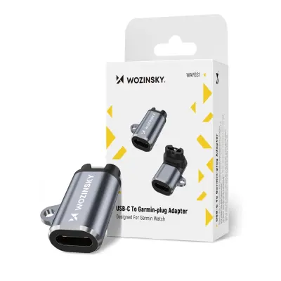 WOZINSKY USB-C ADAPTER ZA PAMETNO URO GARMIN SIVA, VISOKA