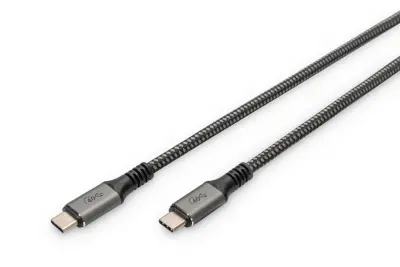 CABO USB-C DIGITUS PARA LAPTOP E CELULAR, PD 3.1, 40 GBPS, 240 W, 8K, 60 HZ, 1 M