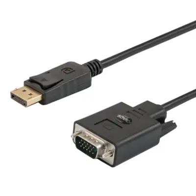 CABO ADAPTADOR SAVIO DISPLAYPORT PARA VGA PARA LAPTOP/MONITOR/PC DE ALTA QUALIDADE