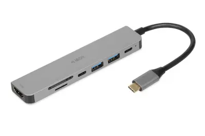 ESTAÇÃO DE ACOPLAMENTO IBOX COM HUB USB, HDMI, SD E PD100W PARA CARREGAMENTO RÁPIDO DE LAPTOPS E COMPUTADORES.
