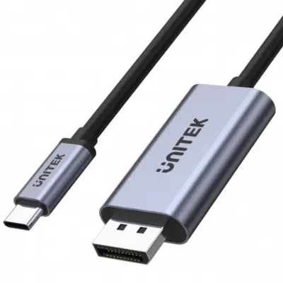 ADAPTADOR DISPLAYPORT UNITEK, CABO DE VÍDEO USB-C 4K 60HZ 1M8 PARA MONITOR DE LAPTOP