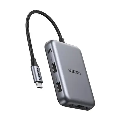 UGREEN HUB USB-C 7V1 HDMI USB-A SD TF ZA RAČUNALNIK IN PRENOSNIK 4K