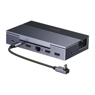 UGREEN 6-V-1 USB-C PRIKLOPNA POSTAJA ZA PRENOSNIK, TELEFON IN ADAPTER, SIVA