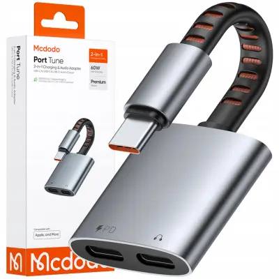 MCDODO USB-C NA USB-C ADAPTERSKI KABEL 2X TIP C 2V1 OTG 60W