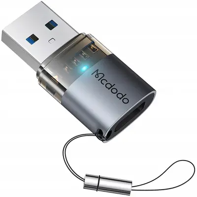 MCDODO ADAPTER USB-A 3.0 NA USB-C NA USB TIPA C 3A 5GB OTG LED