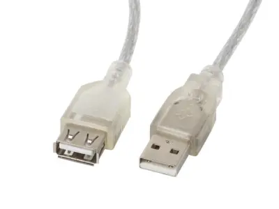 CABO DE EXTENSÃO USB LANBERG AM AF PARA COMPUTADOR/LAPTOP, 5 M, COM FIO DE FERRITE.