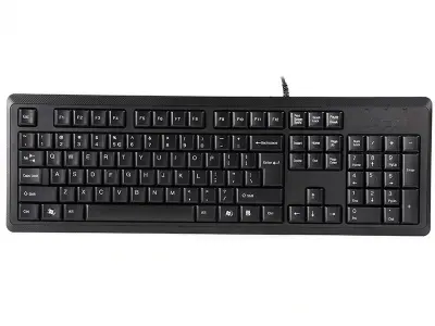 TECLADO COM FIO USB A4TECH KR-92 PARA PC E LAPTOP EM CAIXA PRETA