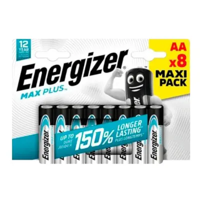 PILHAS ALCALINAS ENERGYR MAX PLUS AA LR6, PACOTE COM 8 UNIDADES, PARA MONITORES E CONTROLES REMOTOS.