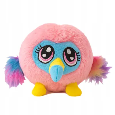 BAMBLY MEDVEDEK PRIJAZEN MASKOTA ŽIVAHNO ROZA FLAMINGO MEHKI