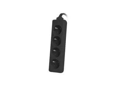 EXTENSÃO ELÉTRICA LANBERG PARA COMPUTADOR/UPS, 1 METRO, 4 TOMADAS, PROTEÇÃO.