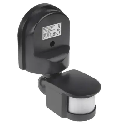 SENSOR DE MOVIMENTO MACLEAN PARA LUMINÁRIAS DE PAREDE, CINZA ESCURO, 180 GRAUS, POTÊNCIA MÁXIMA DE 1200W.