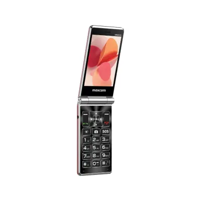 Poškodovan - MAXCOM MM835 4G rdeč klasični telefon