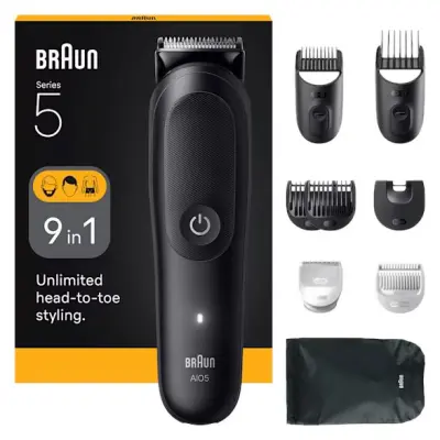 BRAUN AIO5540 črni prirezovalnik