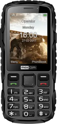 Poškodovan - MAXCOM MM920 strong črn klasičen mobilni telefon