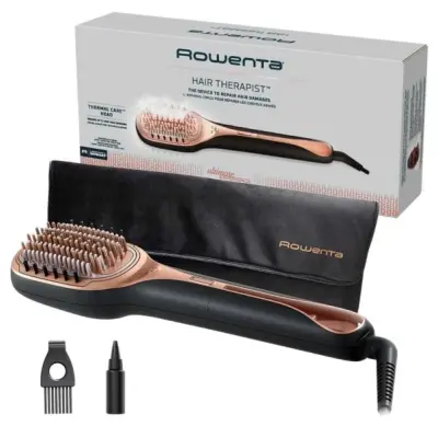ROWENTA Hair Therapist CF9940F0 Črna in bakrena krtača za lase