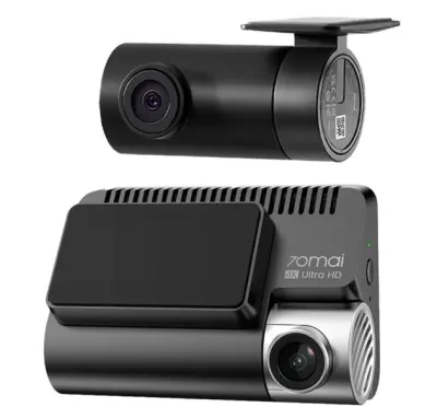 Video snemalnik + zadnja kamera 70MAI 4K A800SE 4G Ready kamera RC22 črne barve