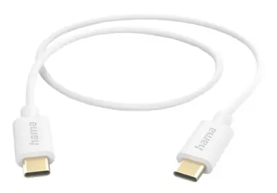 HAMA podatkovni kabel USB-C 1 m bele barve
