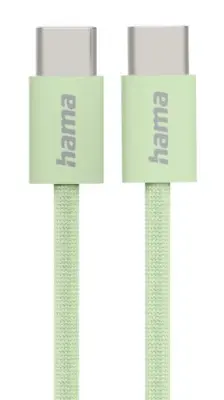 HAMA Data Fabric USB-C kabel 1m zelene barve