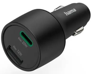 Avtomobilski polnilnik HAMA Power Delivery (PD) Qualcomm USB-C, USB-A 32W