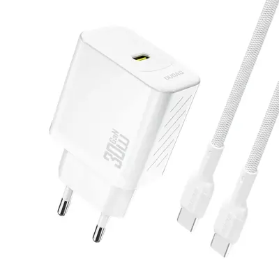 DUDAO 30W PD GAN POLNILEC ZA IPHONE 11 12 13 14 PRO MAX S KABLOM