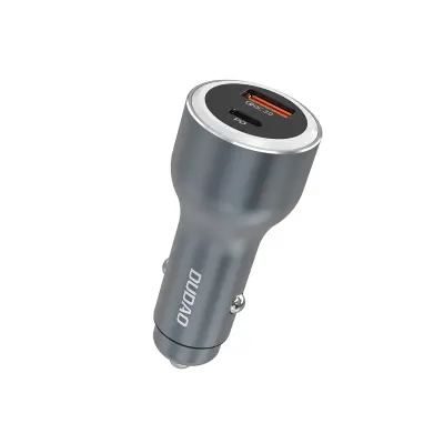 DUDAO R4ULTRA AVTOMOBILSKI POLNILEC 120 W Z NAPAJANJEM IN USB-A USB-C LED