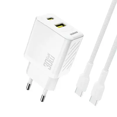 DUDAO A27TCEU PD 30W GAN POLNILEC S 5V 3A TELEFONSKIM KABLOM Z USB-A
