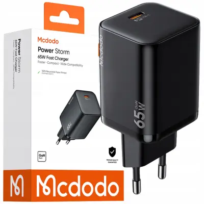 MCDODO 65W GAN AC ADAPTER ZA TELEFON USB-C PRIKLJUČEK ZA HITRO POLNJENJE