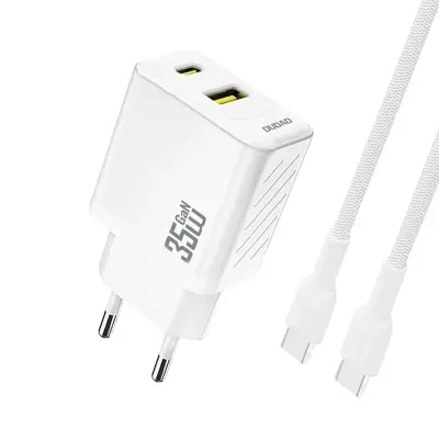 DUDAO A27MAXCEU PD QC 35W USB-A USB-C POLNILEC ZA TELEFONE S KABLOM USB-C
