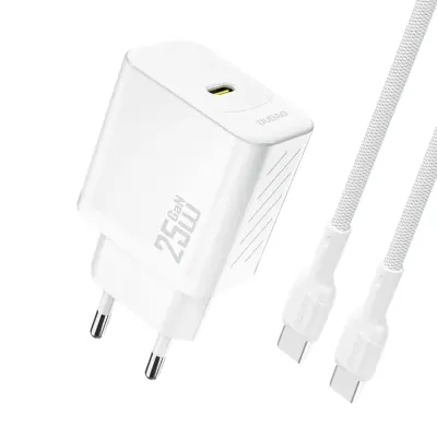 DUDAO A27CEU PD 25W GAN POLNILEC Z USB-C KABLOM ZA IPHONE 12 13