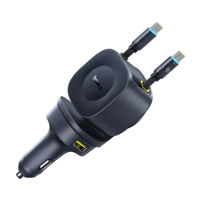 AVTO POLNILEC BASEUS PRIME TRIP VR2 60W Z IZVLEČNIMI KABLI USB-C