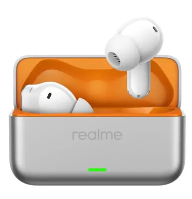 Brezžične slušalke (TWS) REALME Buds T500 Pro srebrno-oranžne
