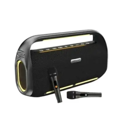 MUSICBOX 300 150W RGB do 15ur osvetlitev BT 5.3, dual mikrofon, IPX7 TWS prenosni karaoke zvočnik