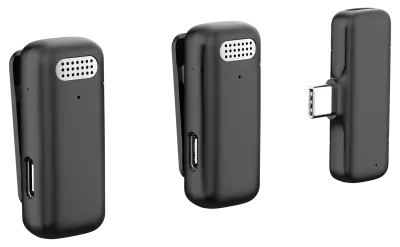 Talky-139 (64139) 2 brezžična lavalier mikrofona USB-C, dual wireless set, črn