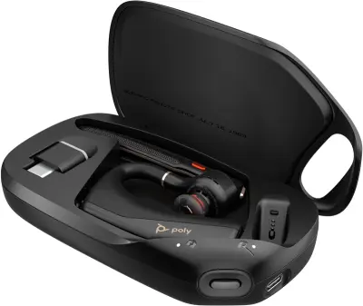 Voyager Legend 50 UC brezžična mono slušalka (AT9M9AA) – z ohišjem, BT700 USB‑C ključkom, Qi polnjenjem