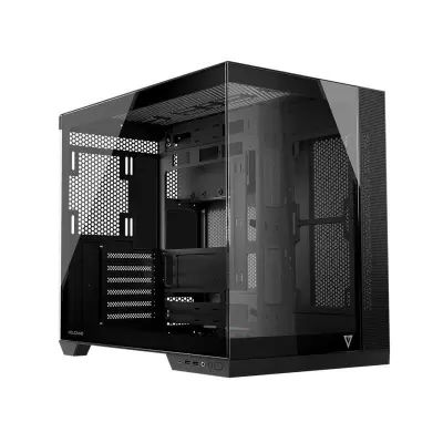 Volcano Panorama NF Midi ATX ohišje 2xUSB3.0, 1xUSB Type-C, kaljeno steklo, črna