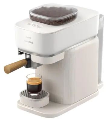 PHILIPS Baristina BAR302/20 espresso aparat z mlinčkom, bel, lesen portafilter