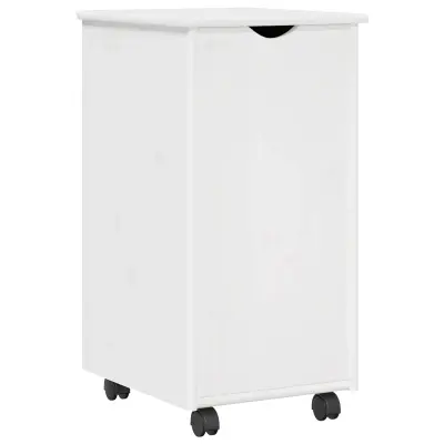 vidaXL Gležnji kabinet Bela 34 x 39 x 65,5 cm Masivno borovo les