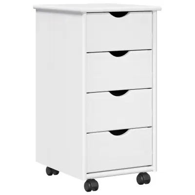 vidaXL Gležnji kabinet Bela 34 x 39 x 65,5 cm Masivno borovo les