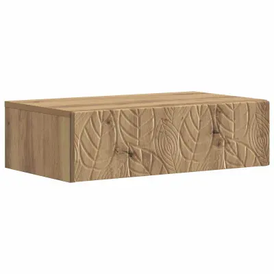 vidaXL Stenska stranska miza Artisan hrast 87,5 x 34,5 x 17 cm