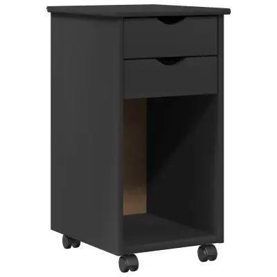 vidaXL Gležnji kabinet Siva 34 x 39 x 65,5 cm Masivna borovina