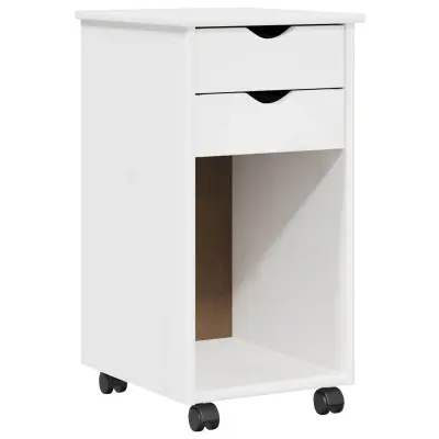 vidaXL Gležnji kabinet Bela 34 x 39 x 65,5 cm Masivna borovina