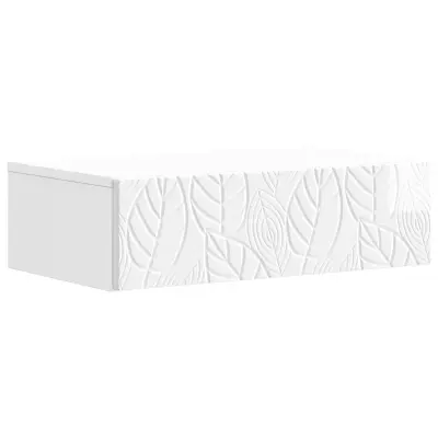 vidaXL Stenska stranska miza Bela visok sijaj 59 x 34,5 x 17 cm