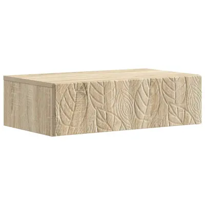 vidaXL Stenska stranska miza Sonoma hrast 59 x 34,5 x 17 cm